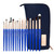 Bdellium Tools Professional Makeup Brush Golden Triangle - Eyes Only 15pc. Brush Set with Stand-Up Pouch