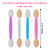 Cuttte 120PCS Disposable Dual Sides Eye Shadow Sponge Applicators with Container, 4 Colors Eyeshadow Brushes Makeup Applicator