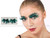 EMILYSTORES Green Faux-Feather Costume Eye Lashes For Halloween, Dramatic Eyelashes, Party Looking, 1 Pair