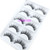100% Siberian Mink Fur 3D False Eyelash LASGOOS Degisn Luxurious Natural Messy Wedding Party Fake Eyelashes 5 Pairs/Box (A02)