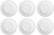 Amazon Basics 6-Piece White Dinner Plate Set, 10.5 inches
