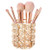 KDDOM Crystal Makeup Brush Holder Organizer Eyebrow Comb Brushes Pen Pencil Cup Container Cosmetic Storage Organizer,Handcrafted Cosmetics Brushes Cu