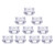 100Pcs Clear Refillable Empty DIY Cosmetic Pot Jars Case Diamond-shape Sample Bottles Vials Container for Eye Shadow Nails Powder Jewelry Makeup Crea
