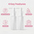 2PCS 150ML 5.1OZ Transparent Empty Plastic Press Bottle with White Pump Head Emulsion Shower Gel Shampoo Cleansing Oil Storage Holder Refillable Cosm