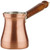 DEMMEX Turkish Coffee Pot  1mm Thick Brushed Copper Cezve, Ibrik, Briki, Stovetop Greek Arabic Coffee Server, 100% Handmade, 8 fl oz, Serves 3