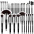 Makeup Brush Set, SOLVE 32 Pieces Professional Makeup Brushes Wooden Handle Cosmetics Brushes Foundation Concealer Powder Face Eye Make up Brushes Ki