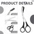 ericotry Professional Precision Eyebrow Trimmer Scissors Scissors with Comb and Non Slip Finger Grips Black Silver Tone for Men Women Hair Removal Gr