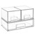 Vtopmart Stackable Storage Drawers Set of 3,Clear Plastic Organizer Bins for Makeup, Cosmetics, Beauty Supplies,Ideal for Vanity, Bathroom,Cabinet,Pa