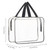HAOGUAGUA 2-Piece Large Clear Makeup Cosmetic Organizer Bag, Plastic Tote Bags, Waterproof Transparent Handbag Purse