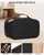 Relavel Makeup Bag, Small Makeup Bag for Women, Travel Cosmetic Bag, 2 Layers Waterproof Makeup Organizer Storage with Makeup Brush Holder, Black