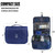 L&FY Hanging Travel Toiletry Bag Women's Cosmetic Organizer Makeup Pouch Men's Dopp Kits With Handle(Navy)