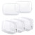 5 Pack Clear Plastic Zippered Toiletry Carry Pouch TSA Approved Toiletry Bag Portable Cosmetic Makeup Bag for Vacation, Bathroom and Organizing (Whit