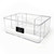 Isaac Jacobs 5-Compartment Clear Acrylic Organizer (10 L x 7 W x 4 H), Makeup Brush Holder, Tall Slot, Multi-Sectional Tray, Storage Solution for
