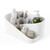 Umbra Glam Cosmetic Organizer, Versatile Storage Container With Removable Insert for Bathroom, Office and More, White