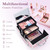 FRENESSA Makeup Train Case Makeup Box Organizer Portable Cosmetic Travel Case Makeup Case with Mirror Locking Make Up Cases Organizers and Storage fo