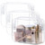 PACKISM TSA Approved Toiletry Bag - Clear Makeup Bag 3 Pack Medium, Quart Size Bag for 3-1-1 Liquids with Metal Smooth Zipper, Travel Makeup Bag for