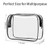 PACKISM TSA Approved Toiletry Bag 3 Medium - Quart Size Clear Makeup Bag for Carry On, Airport Security Compliant Clear Travel bag for Toiletries wit