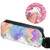 PHOGARY Sequin Preppy Pencil Case for Girls, Fluffy Zip Pull Pouch Bag Holographic Pen Case Sparkling School Stuff Shimmery Glitter Makeup Bag (Purpl