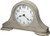 Howard Miller Nampa Mantel Clock II 549-751  Warm Gray Finish, Crisp White Dial, Convex Glass Crystal, Tambour Style, Vintage Home Décor, Quartz Mov