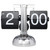 Wkevnu Vintage Flip Clock - Retro Digital Desk Clock With Auto Flip Mechanism, Battery Powered Internal Gear Operation for Home Office Decor
