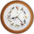 JUSTIME Lovely Collection 14-inch Plays 12 Popular North American Bird's Songs Wall Clock Mantel Clock Home Deco Multicolor(TCBD064 Wooden Grain)