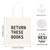 WCGXKO Funny Library Tote Bag Return These Library Return Bag Book Clubs Book Storage Bag (Return These Books2)