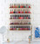 J JACKCUBE DESIGN Wall Mount Gold Metal and Wood Nail Polish Display Shelves Rack Organizer Holds 60 Bottles (5 Tier) - MK543A