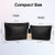 Wandering Nature Makeup Bag Small Cosmetic Bag for Purse 2 Pack Small Make Up Pouch Vegan Leather Cute Travel Pouch with Zipper for Women, Black