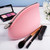 Cosmetic Bag by Pudinbag | Small Makeup Bag for Women | Cosmetic Makeup Pouch for Purse | Silicone Waterproof Vegan | Pink