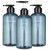 Shampoo and Conditioner Dispenser Bottles-3pcs 16.9oz Plastic Empty Refillable Pump Lotion Bottle Containers Set for Guest Bathroom Shower Body Wash,