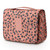 Mossio Hanging Toiletry Bag - Large Cosmetic Makeup Travel Organizer for Men & Women with Sturdy Hook (Pink Leopard)