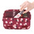 Axgo Multifunctional Cosmetic Portable Travel Folding Make up Toiletry Bags with Hook, Red
