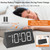 DreamSky Wooden Digital Alarm Clocks for Bedrooms - Electric Desk Clock with Large Numbers, USB Port, Loud Alarm for Heavy Sleepers, Adjustable Volum