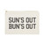 The Cotton & Canvas Co. Sun's Out Bun's Out Beach Cosmetic Bag and Travel Make Up Pouch