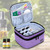 LUXJA Essential Oil Carrying Case - Holds 30 Bottles (5ml-30ml, Also Fits for Roller Bottles), Double-Layer Organizer for Essential Oil and Accessori