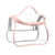 HAOGUAGUA Heavy Duty Clear Cosmetic Bag Waterproof Transparent Travel Makeup Toiletry Organizer Bag (Pink)