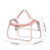 HAOGUAGUA Heavy Duty Clear Cosmetic Bag Waterproof Transparent Travel Makeup Toiletry Organizer Bag (Pink)