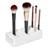 iDesign The Sarah Tanno Collection Silicone Cosmetic and Makeup Brush Holder with Multi-Sized Slots, White