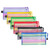 Bememo 12 Pieces 6 Colors Zipper Mesh Pouch Multipurpose Travel Bag for Cosmetics Offices Supplies Travel Accessories
