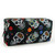 LParkin Sugar Skull Pencil Case Super Large Capacity Canvas Pen Bag Pouch Stationary Case Makeup Cosmetic Bag Gadget Box