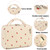 Bluboon Makeup Bag Zipper Pouch Travel Toiletry Bag Portable Cosmetic Bag Organizer for Women and Girls(Strawberry Corduroy Beige)