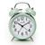 FLOITTUY Loud Alarm for Deep Sleepers 4'' Twin Bell Alarm Clock with Backlight for Bedroom and Home Decoration(Green)