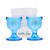 HealthAndYoga ChillEyes Colored Eye Wash Cups for Effective Eye Cleansing - with Storage Container - Eye Shaped Rim, Snug Fit (2 Pcs.)(Blue)
