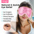 NEWGO Cooling Gel Cold Eye Mask for Puffy Eyes, Reusable Ice Pack with Soft Plush Backing for Dark Circles, Migraine, Stress Relief - Pink