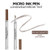 L'Oreal Paris Micro Ink Pen by Brow Stylist, Longwear Brow Tint, Hair-Like Effect, Up to 48HR Wear, Precision Comb Tip, Light Brunette, 0.033 fl; oz.
