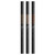 BOM COSMETICS 3in1 Triple Edge Eyebrow #03 CHOCO BROWN 0.03 oz. Waterproof Soft Formula, Twist-Up Type, Pencil, Smudge Cushion & Screw Brush in One,