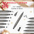 Erinde 6PCS Double-headed Eyeliner Stamp Pen Set, Black Stencil, Winged Eyeliner Tattoo Tool, Star Moon Heart Eye Makeup