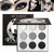 ecofavor Black Smoky Eye shadow Palette, DELANCI PANDA 9 Colors True Black Dark Grey Smokey Goth Makeup Pallet, 9 Soft Matte Shimmer High Pigmented