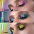 Jolilab Metallic Liquid Chameleon Eyeshadow, Multi-Dimensional Eye Looks, Long-lasting Holographic Glitter Multichrome Eyeshadows Makeup (#Peacock+Wo