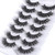 Mebver Lashes Eyelashes 8D Fluffy False Eyelashes Wispy Faux Mink Lashes Light Weight Fake Eyelashes Cat Eye Lashes 7 Pairs Pack, Black